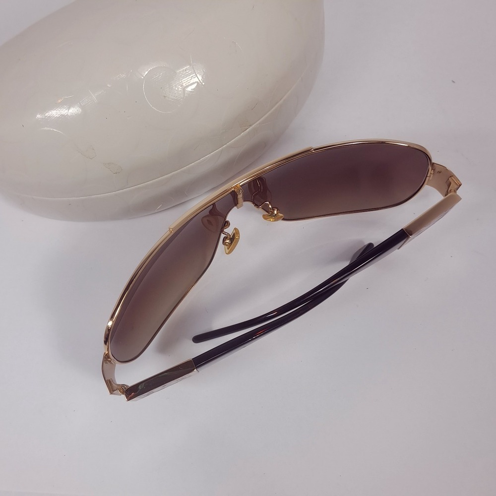 Coach Sunglasses Hazel S563 Tortoise 57-18-120 Brown gold trim w/ monogram case - Picture 3 of 11